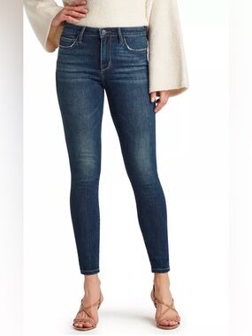 Sam Edelman Stiletto High Rise Skinny Jeans in Dark Blue Wash
